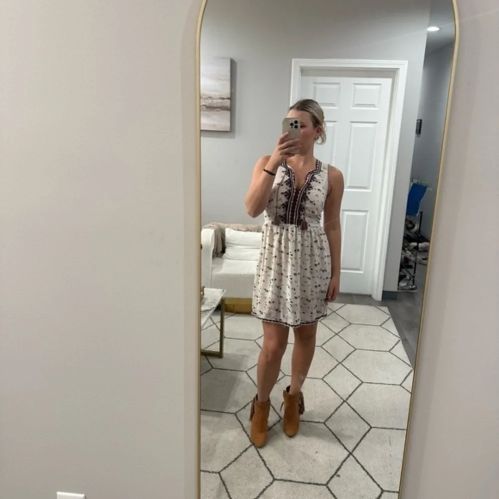 Ulla Johnson Dress Sleeveless Mini in Cream Plum Floral